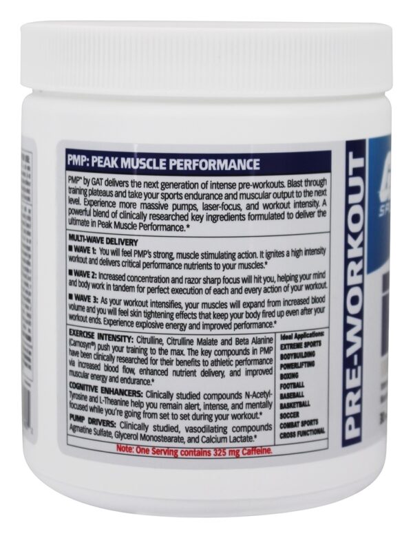 Comprar PMP Pico Músculo Atuação Pré-Exercício Framboesa Limonada - 9 oz. GAT - Imagem 4