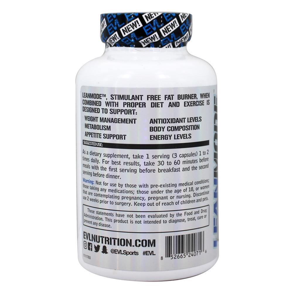 Comprar Suporte de perda de peso livre de estimulante LeanMode - Cápsulas 150 Evlution Nutrition - Imagem 3