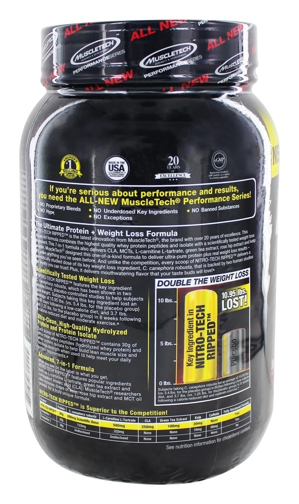 Comprar Nitro-Tech rasgou a série de desempenho Chocolate Brownie Fudge - 2 lbs. Muscletech Products - Imagem 4