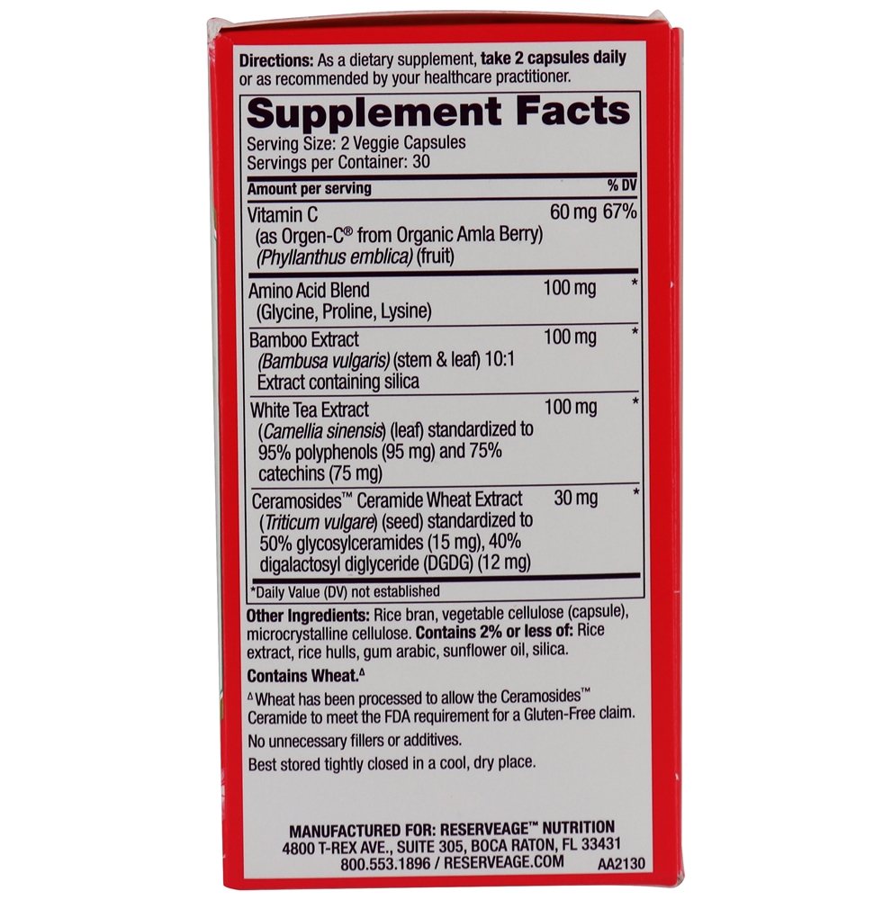 Comprar Construtor de Colágeno Vegano - Cápsulas vegetarianas 60 Reserveage Nutrition - Imagem 3