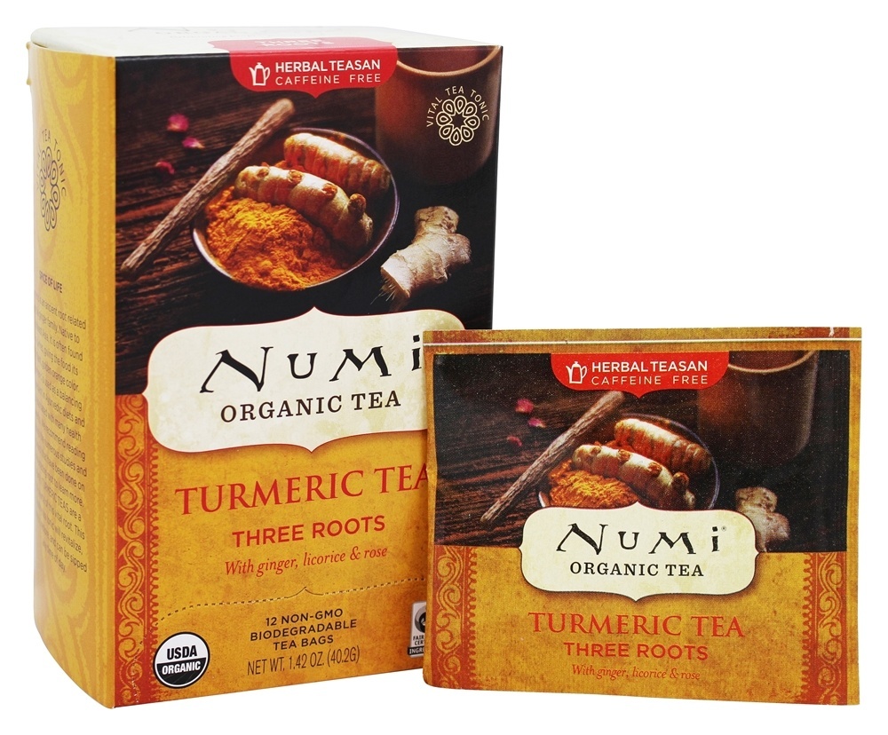 Comprar Chá Tumeric Três Raízes - 12 Saquinhos de Chá Numi Organic