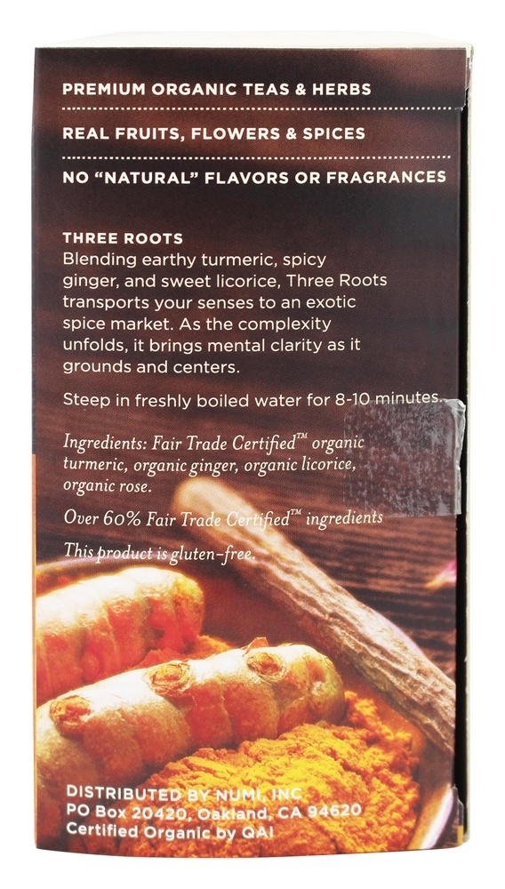 Comprar Chá Tumeric Três Raízes - 12 Saquinhos de Chá Numi Organic - Imagem 2