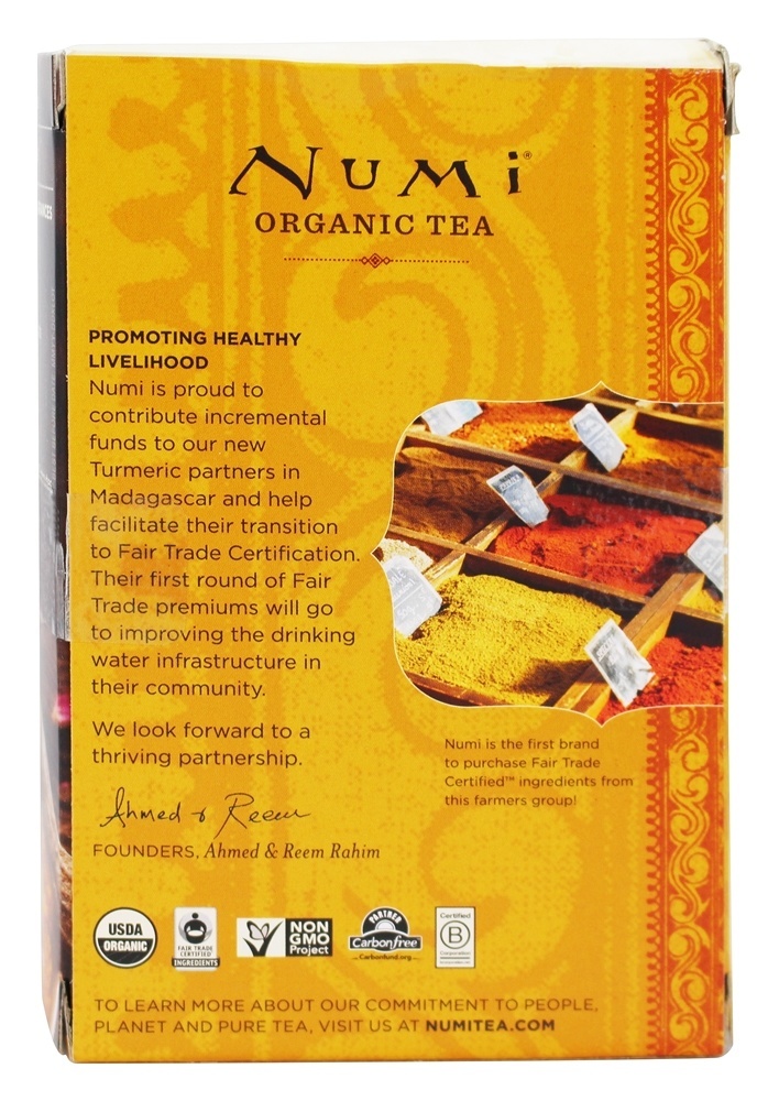 Comprar Chá Tumeric Três Raízes - 12 Saquinhos de Chá Numi Organic - Imagem 3