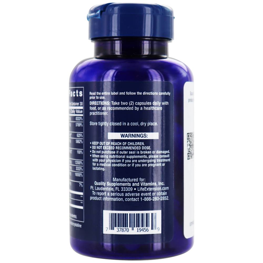 Comprar Complexo B BioActive Completo - Cápsulas vegetarianas 60 Life Extension - Imagem 3