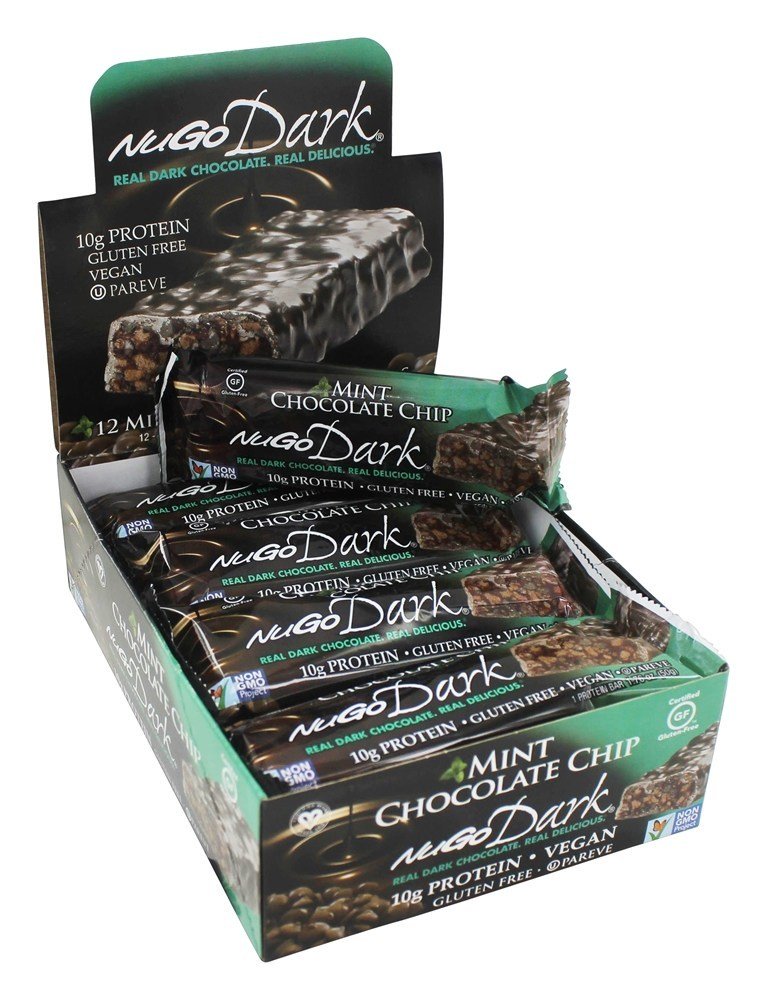 Comprar Escuro Chocolate Bar Hortelã Chocolate Lasca - 12 Barras NuGo Nutrition