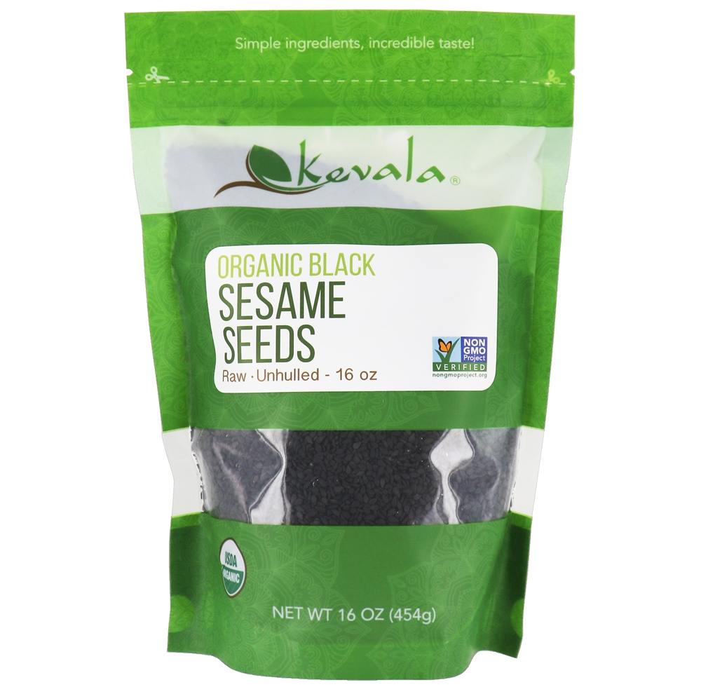 Comprar Sementes de gergelim preto orgânico - 16 oz. Kevala