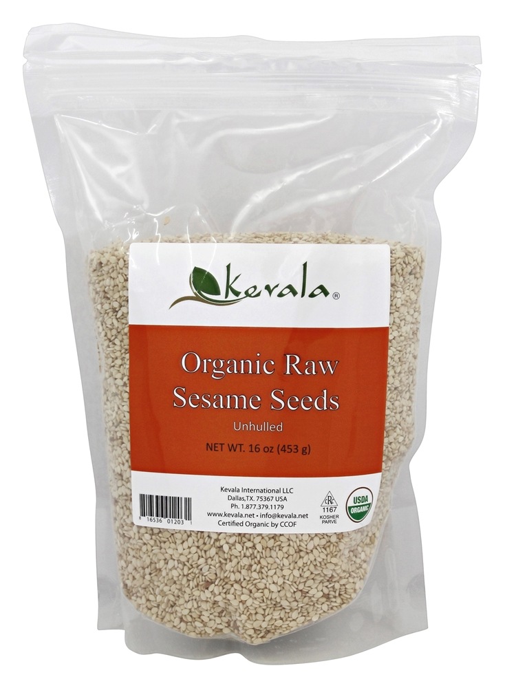Comprar Sementes de gergelim cru orgânico - 16 oz. Kevala