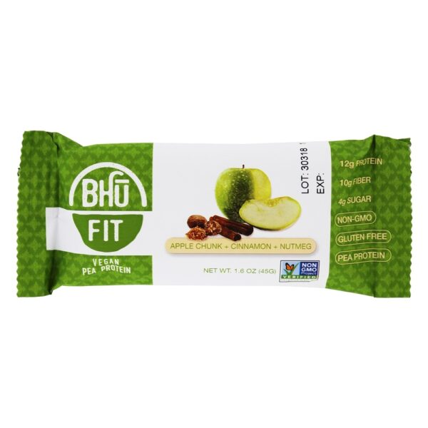 Comprar Barra de proteína de ervilha vegan Pedaço de maçã + canela + noz-moscada - 12 Barras Bhu Fit - Imagem 4