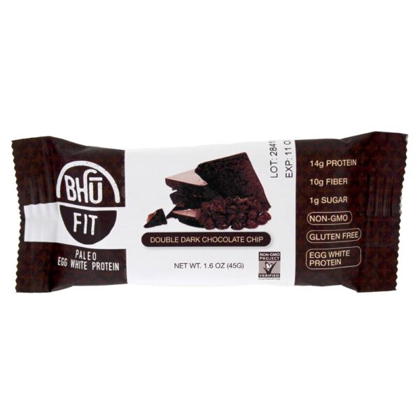 Comprar Paleo Egg White Protein Bar Dupla De Chocolate Escuro - 12 Barras Bhu Fit - Imagem 4