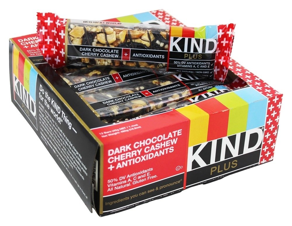 Comprar Mais Antioxidante Nutrição Barras Caixa Escuro Chocolate Cereja Caju - 12 Barras Kind Bar
