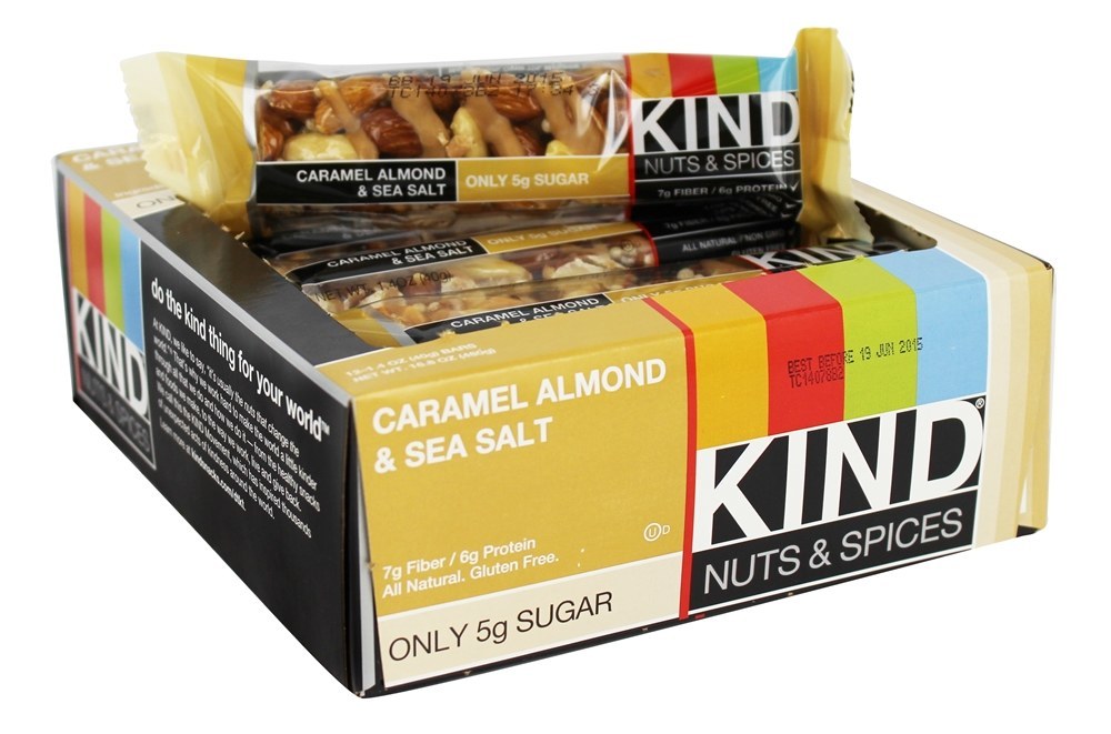 Comprar Nozes & Temperos Barras Caixa Caramelo Amêndoa & Mar Sal - 12 Barras Kind Bar