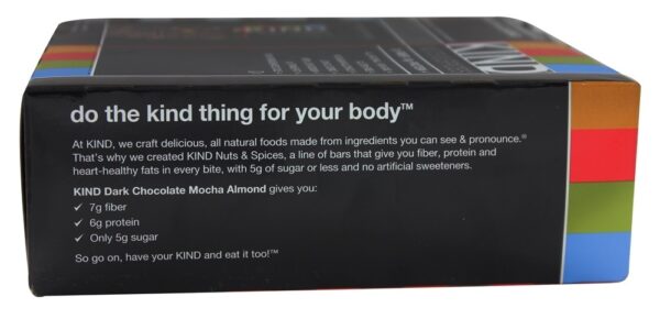 Comprar Caixa de Barras de Nozes e Especiarias Mocha de Chocolate Escuro Amêndoa - 12 Barras Kind Bar - Imagem 5