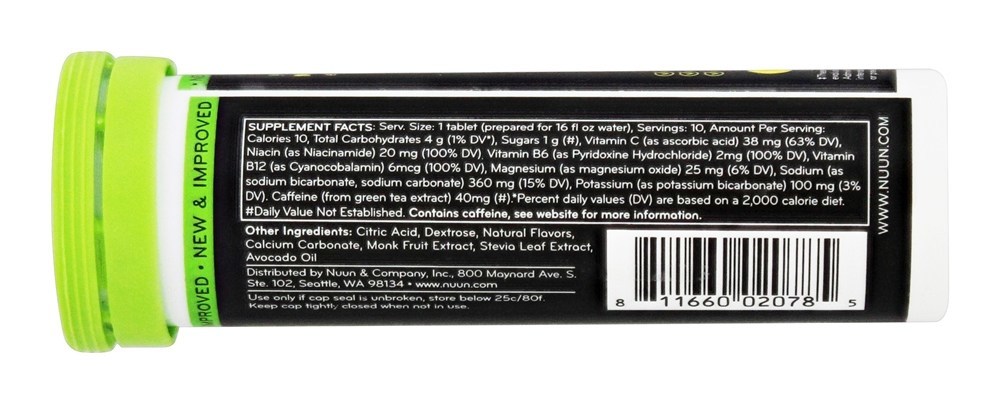 Comprar Eletrólito Efervescente de Energia e Suplemento de Cafeína Cal Fresco - 10 Tablets Nuun - Imagem 2