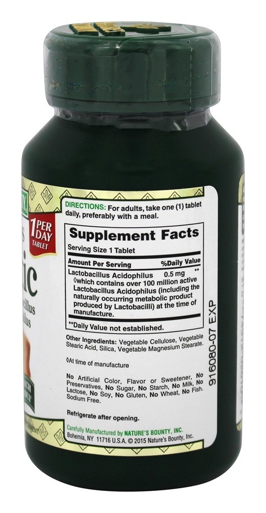 Comprar Probiótico Acidófilo 100 Bilhões de UFC - 120 Tablet (s) Nature's Bounty - Imagem 2