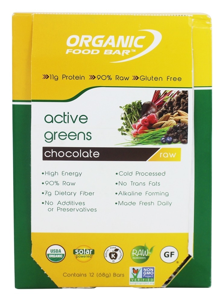 Comprar Chocolate Ativo Verdes - 12 Barras Organic Food Bar - Imagem 3