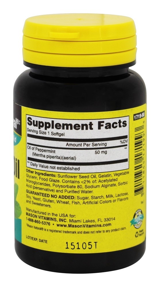 Comprar Óleo de hortelã-pimenta 50 mg. - 90 Mason Natural entérico Mason Natural - Imagem 2
