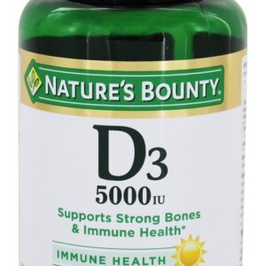 Comprar Vitamina D3 da Saúde Imunológica 5000 IU - 240 Softgels Nature's Bounty