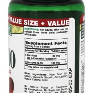 Comprar CoQ-10 Plus 100 mg. - 60 Softgels Nature's Bounty