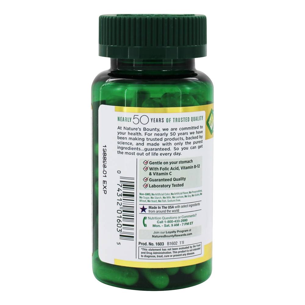Comprar Ferro Suave Para a Produção de Glóbulos Vermelhos 28 mg. - Cápsulas 90 Nature's Bounty - Imagem 3