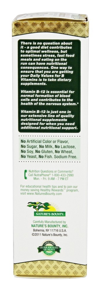 Comprar Vitamina B12 Líquido Sublingual Sabor Natural de Frutas 5000 mcg. - 2 fl. oz. Nature's Bounty - Imagem 3