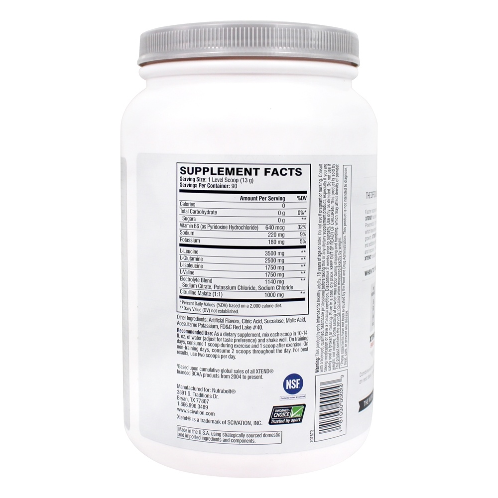 Comprar Xtend The Original BCAA Muscle Recovery + Eletrólitos em Pó 90 Porções de Melancia Explosão - 2.58 lb. Scivation - Imagem 2