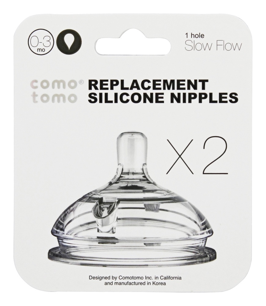 Comprar Mamilos de Substituição de Silicone Fluxo Lento 0-3m - Pacote 2 Comotomo - Imagem 3