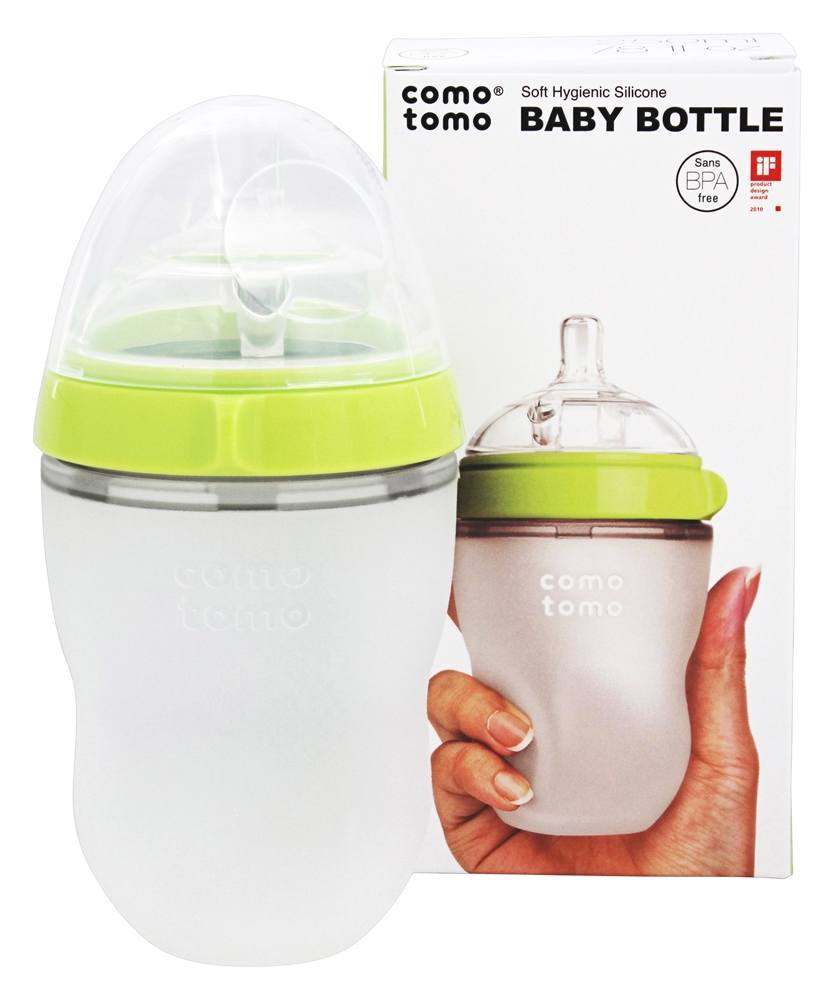 Comprar Único bloco higiênico macio da mamadeira do silicone 3m + verde - 8 oz. Comotomo