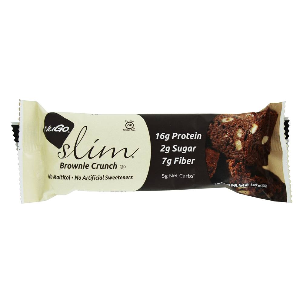 Comprar Caixa de barras de chocolate escura Real Slim Brownie Crunch - 12 Barras NuGo Nutrition - Imagem 3