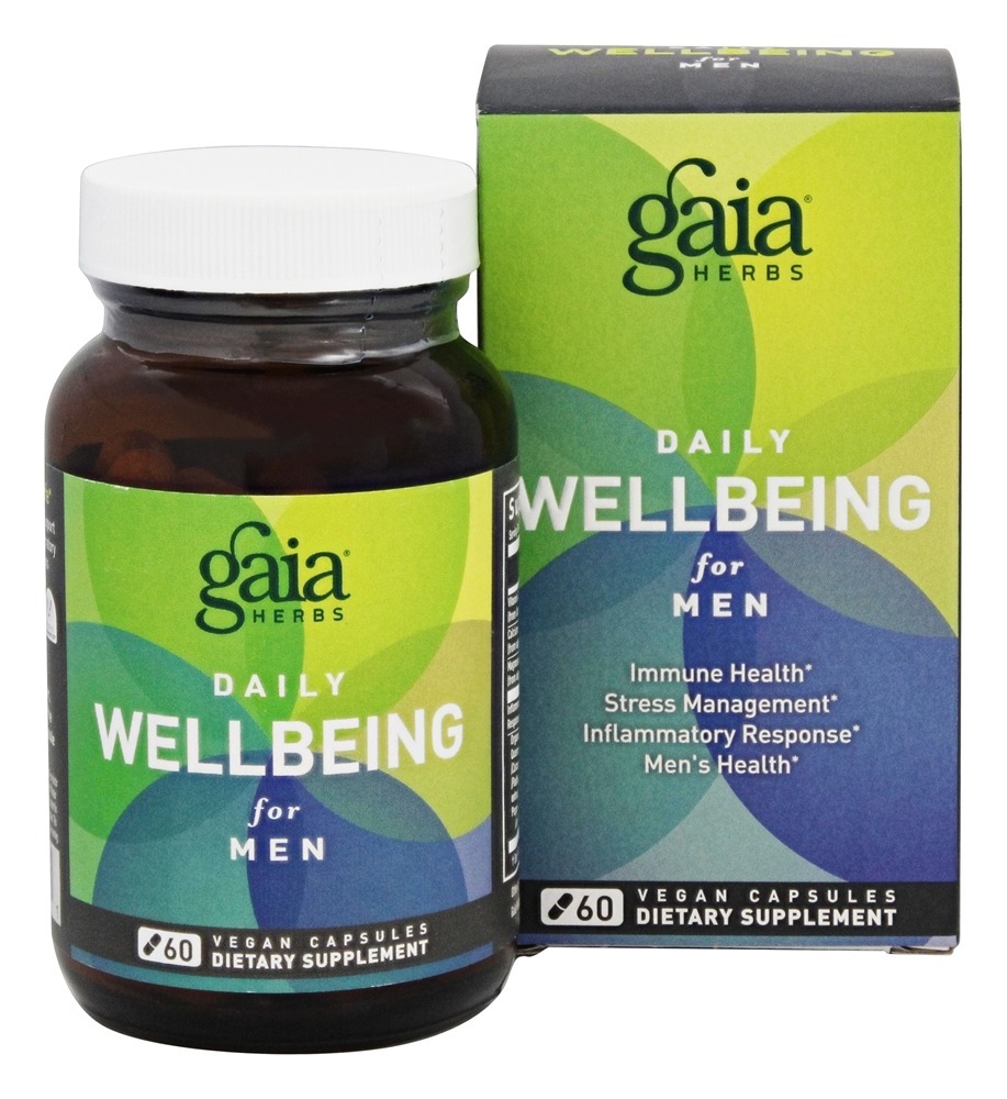 Comprar Daily WellBeing for Men - 60 Tampas veganas Gaia Herbs