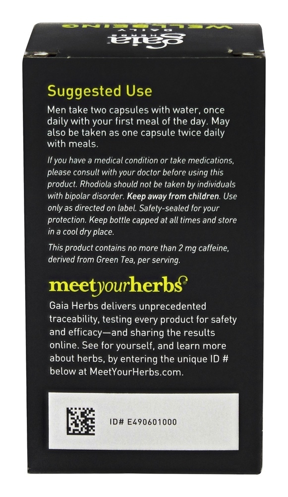 Comprar Daily WellBeing for Men - 60 Tampas veganas Gaia Herbs - Imagem 3