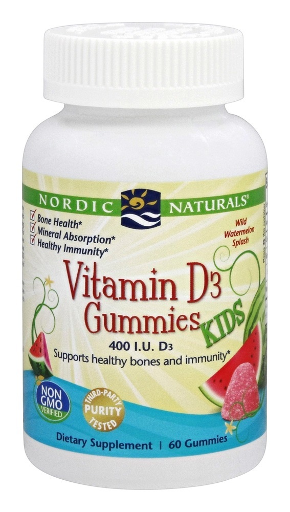 Comprar Gominhas de Vitamina D3 Para Crianças Sabor Melancia Splash 400 UI - 60 Gummies Nordic Naturals