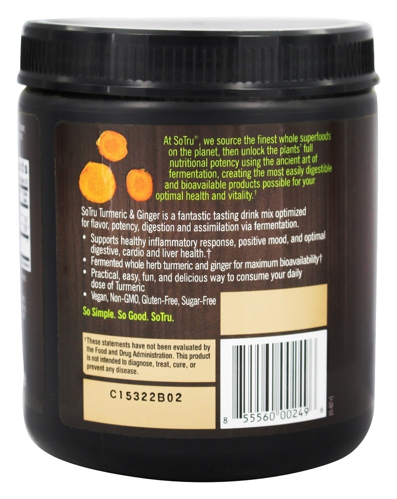 Comprar Mistura fermentada de gengibre e cúrcuma fermentada orgânica - 4.76 oz. SoTru - Imagem 3