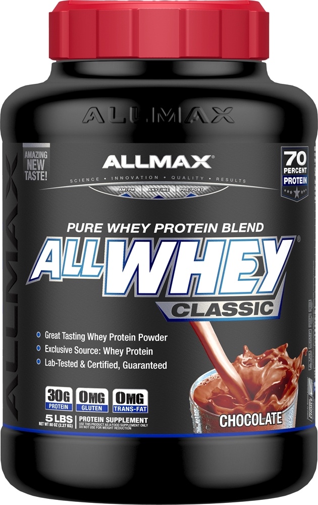 Comprar Allwhey Clássico 100% Pure Soro de leite coalhado Proteína Misturar Chocolate - 5 lbs. AllMax Nutrition