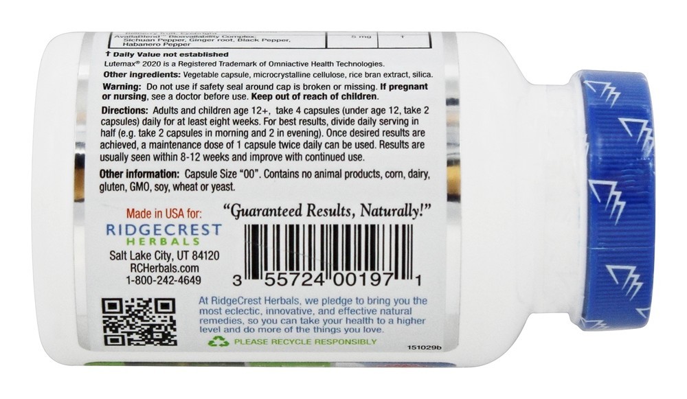 Comprar EssentialEyes - 120 Tampas veganas Ridgecrest Herbals - Imagem 3