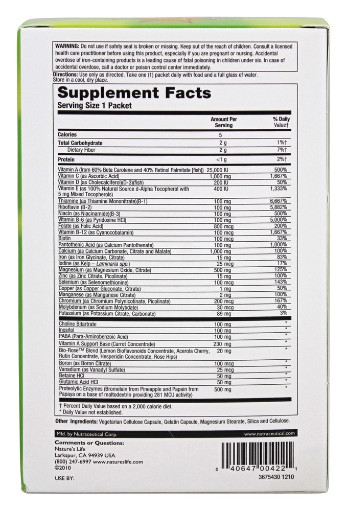 Comprar Mega Pak Múltiplo - 30 Pacotes (s) Nature's Life - Imagem 2