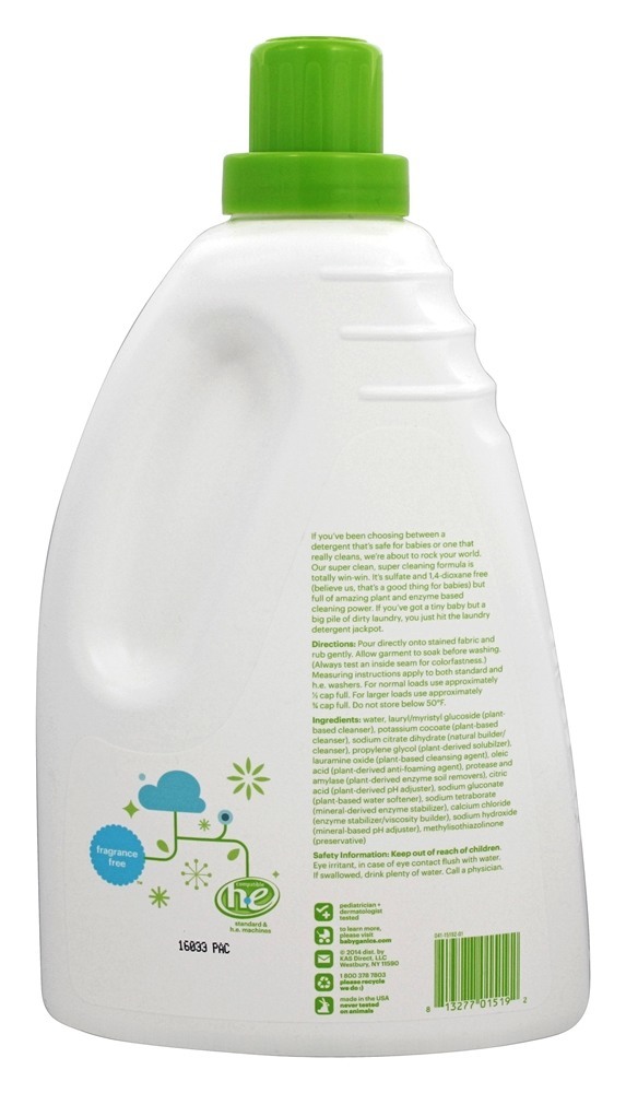 Comprar 3x detergente para lavanderia 60 carrega livre de fragrâncias - 60 fl. oz. Ba - Imagem 2