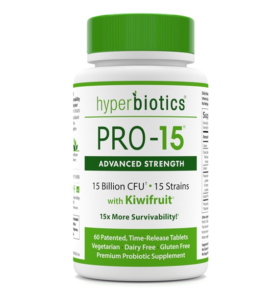 Comprar Pro-15 Probiótico de Potência Avançada com Kiwi 15 Bilhões de UFC - 60 Tablets Hyperbiotics