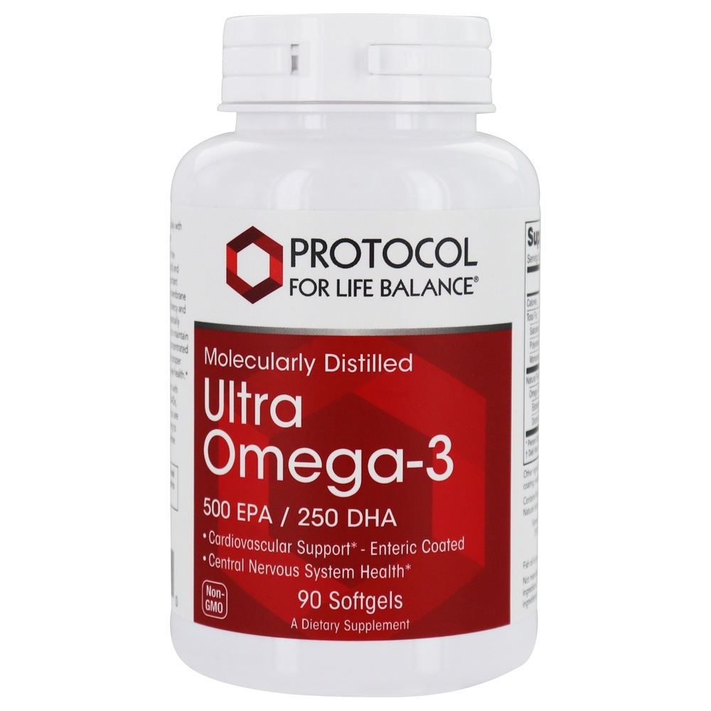 Comprar Ultra Omega-3 500 EPA / 250 DHA - 90 Softgels Protocol For Life Balance