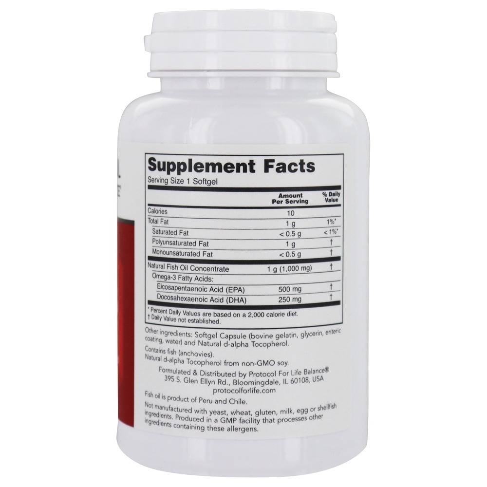 Comprar Ultra Omega-3 500 EPA / 250 DHA - 90 Softgels Protocol For Life Balance - Imagem 2