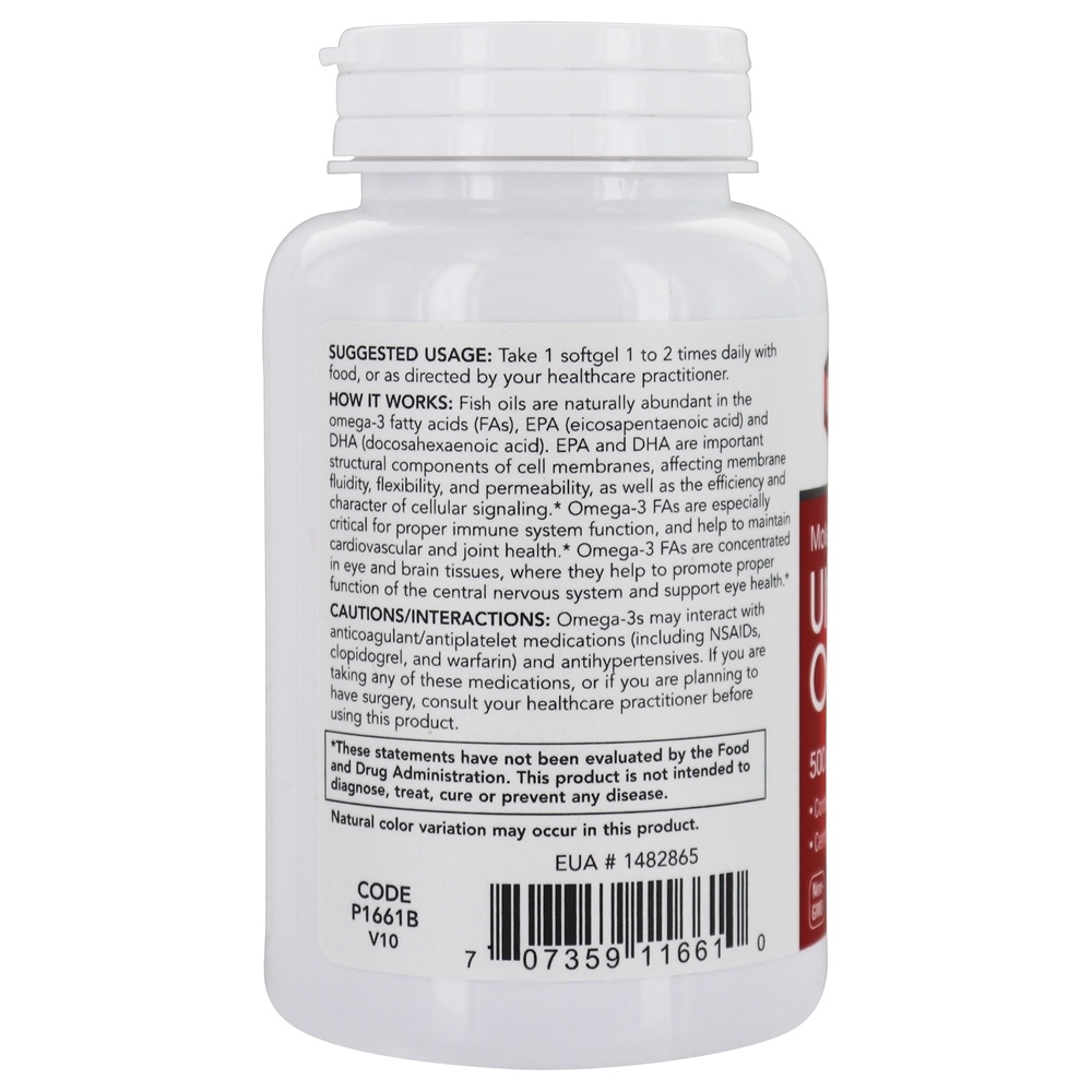 Comprar Ultra Omega-3 500 EPA / 250 DHA - 90 Softgels Protocol For Life Balance - Imagem 3