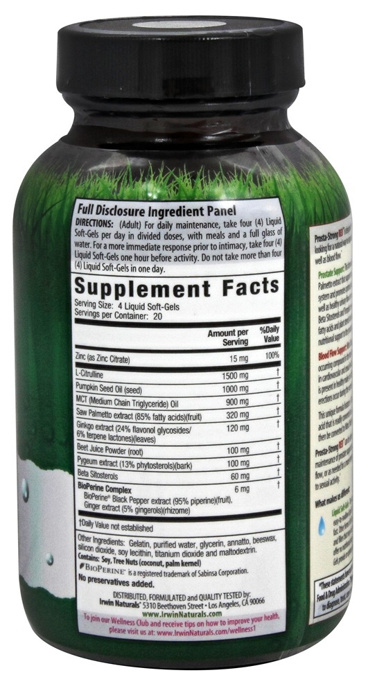 Comprar Prosta-Strong RED - 80 Softgels Irwin Naturals - Imagem 2