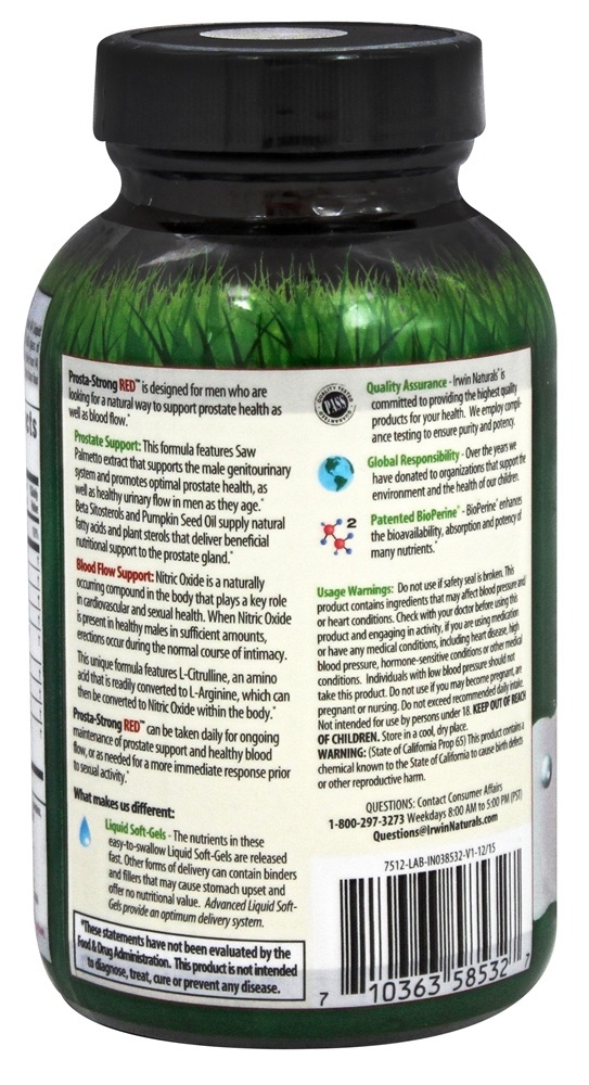 Comprar Prosta-Strong RED - 80 Softgels Irwin Naturals - Imagem 3