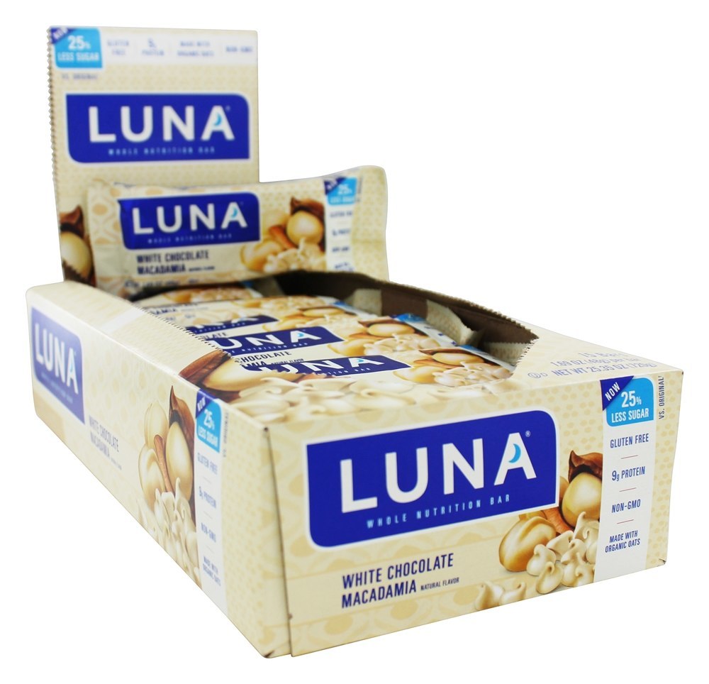Comprar Caixa orgânica das barras da nutrição do Luna para a macadâmia branca do chocolate das mulheres - 15 Barras Clif Bar