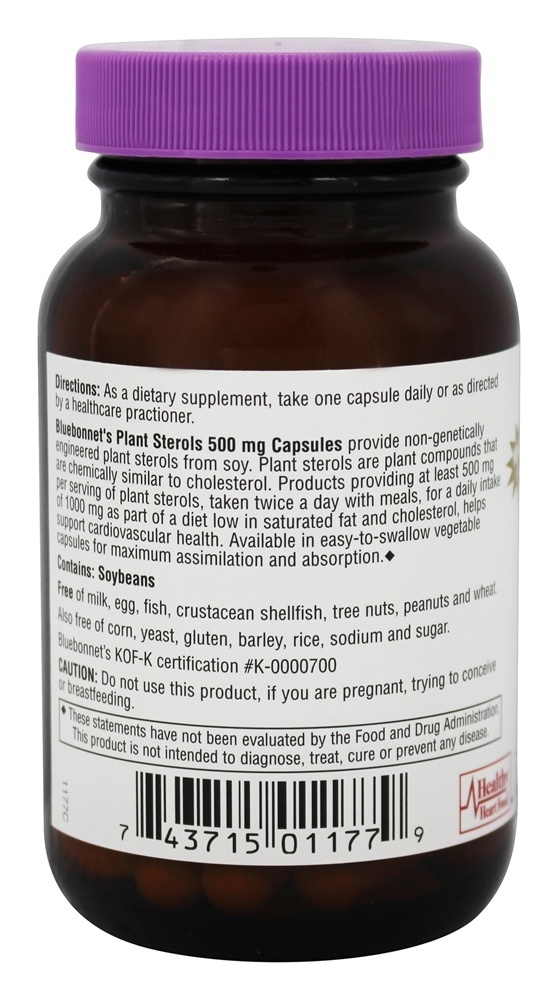 Comprar Esteróis vegetais 500 mg. - 60 Cápsula (s) vegetal (s) Bluebonnet Nutrition - Imagem 2