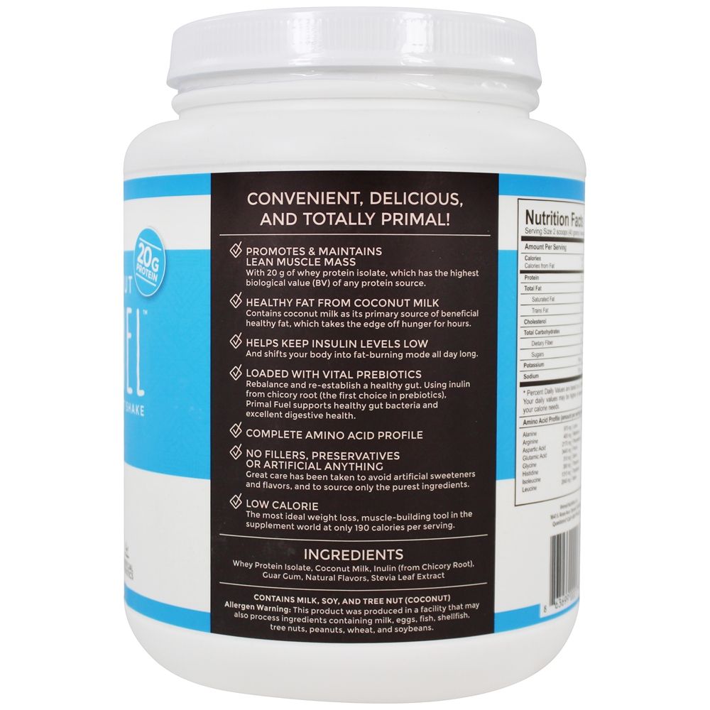 Comprar Primal Fuel Whey Protein Bebida Mix Vanilla Coco - 1.85 lbs. Primal Kitchen - Imagem 2