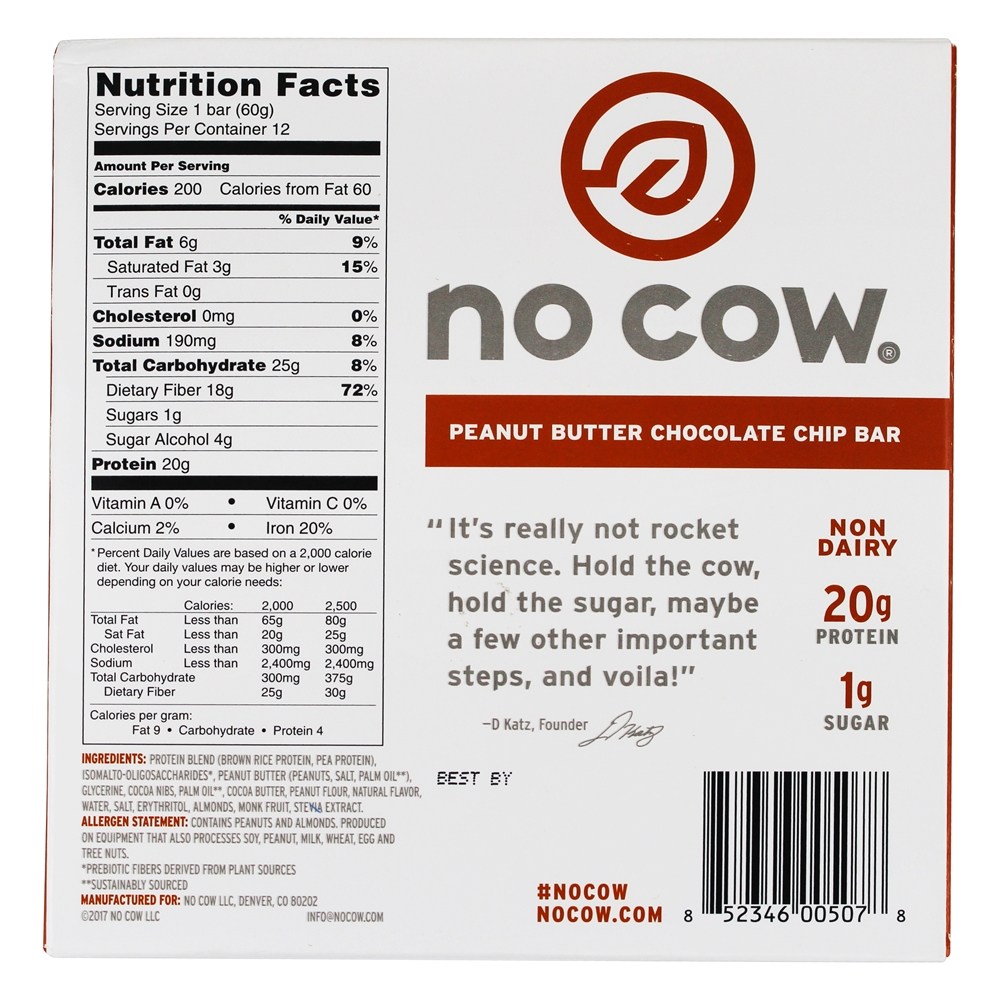 Comprar Caixa De Barras De Proteína De Chocolate Com Manteiga De Amendoim - 12 Barras No Cow - Imagem 2