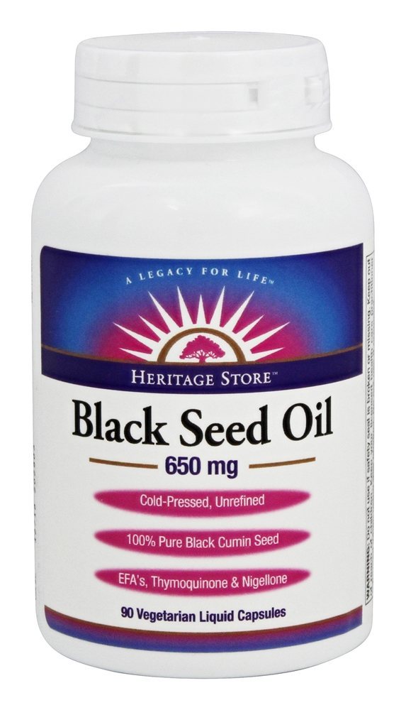 Comprar Óleo de semente preta 650 mg. - 90 Cápsula (s) líquida (s) vegetal (s) Heritage