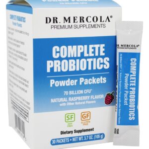 Comprar Sabor de Framboesa Natural em Pó Probiótico Completo 70 Bilhões de UFC - 30 Pacotes (s) Dr. Mercola