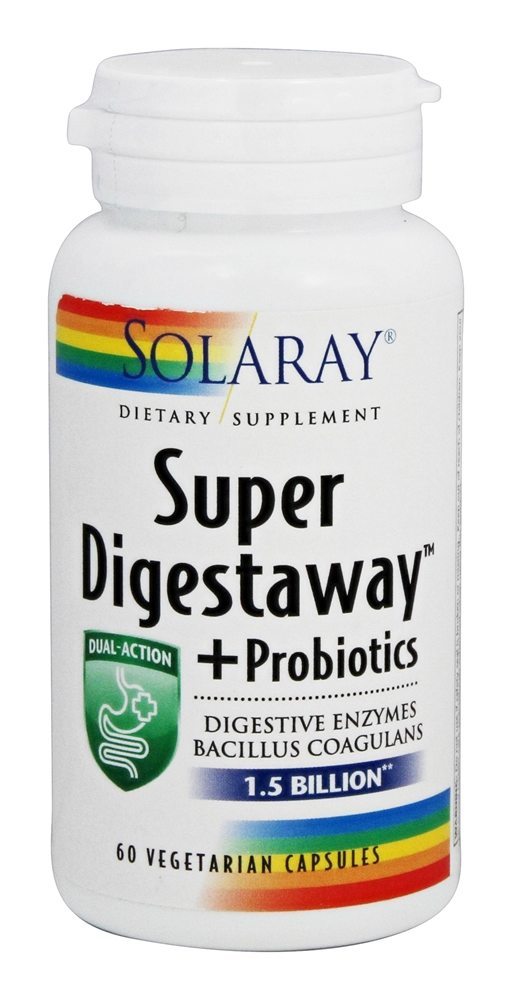 Comprar Super Digestaway + Probióticos 1.5 Bilhões de UFC - Cápsulas vegetarianas 60 Solaray
