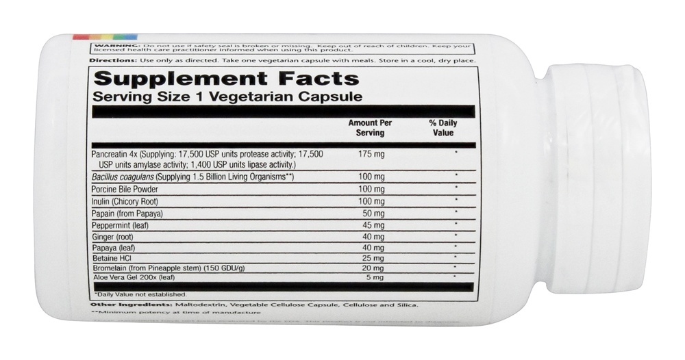 Comprar Super Digestaway + Probióticos 1.5 Bilhões de UFC - Cápsulas vegetarianas 60 Solaray - Imagem 2